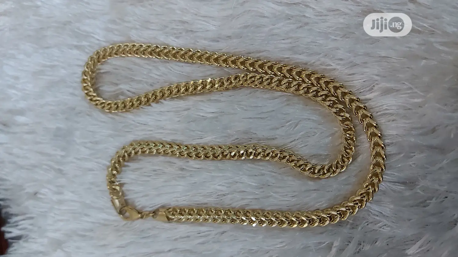 Pure 18karat Solid Gold Necklace Franco Thick Design
