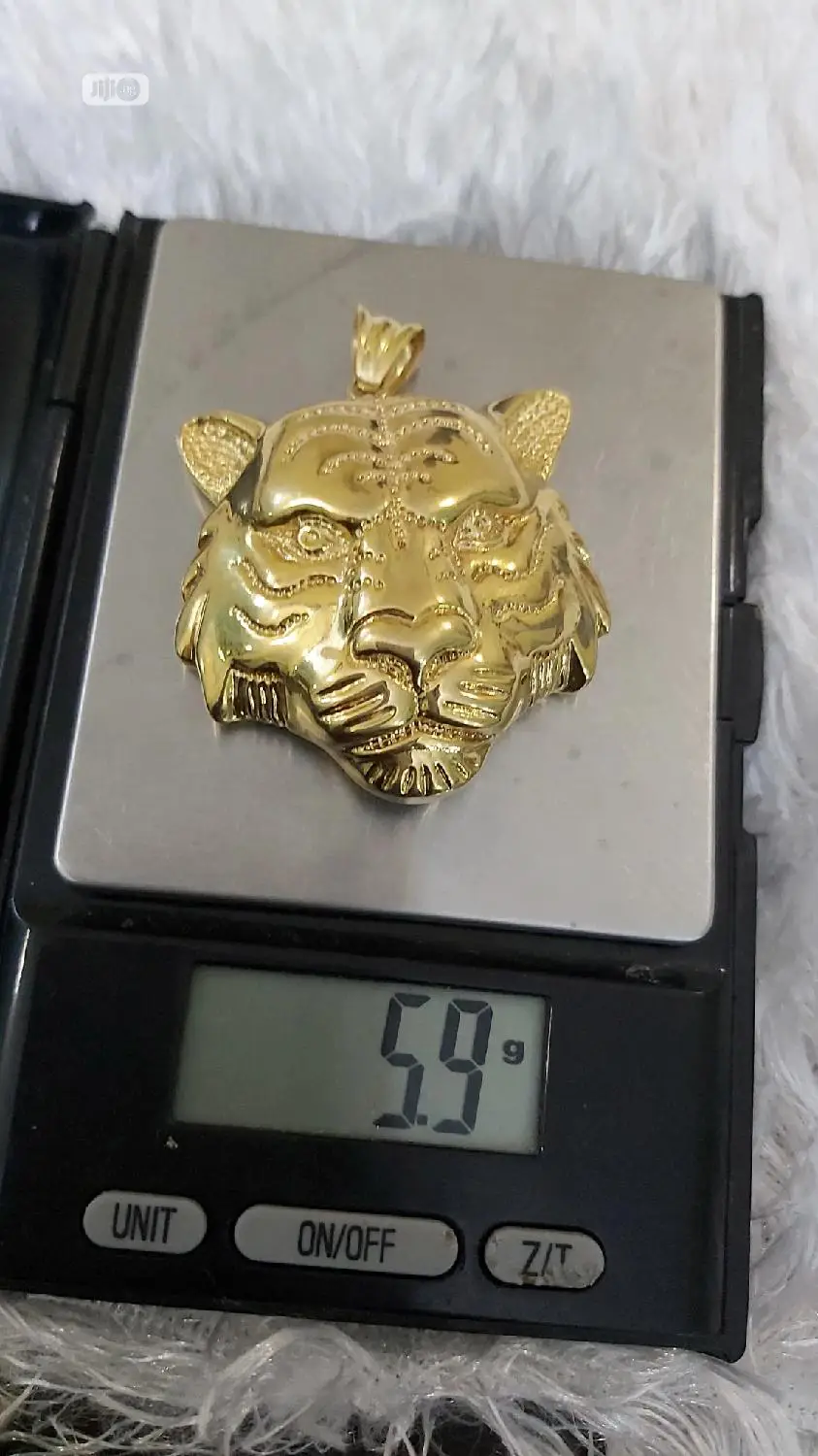 Pure 18karat Solid Gold Tiger Head Pendant