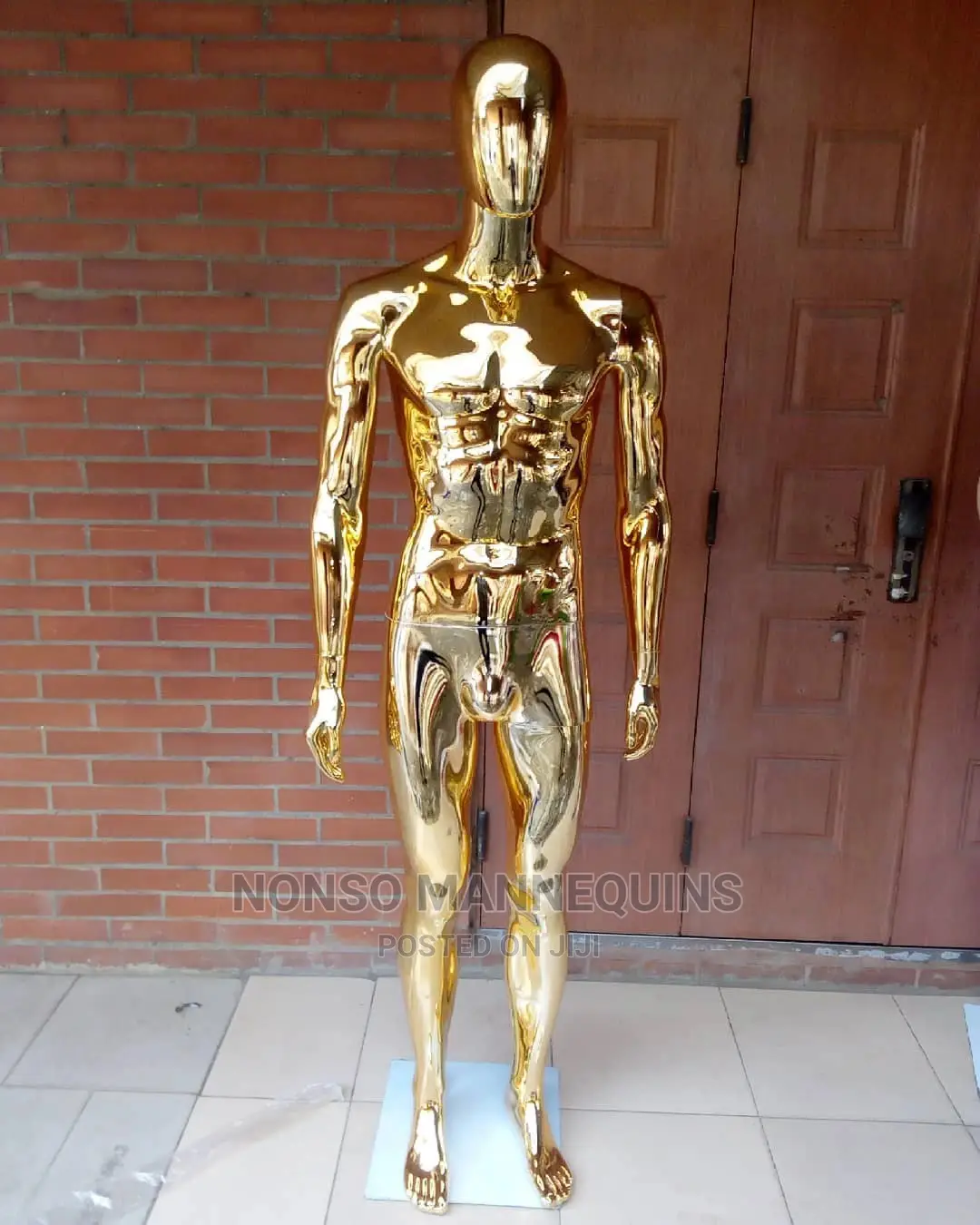 Male Gold Chrome Full Body Mannequin