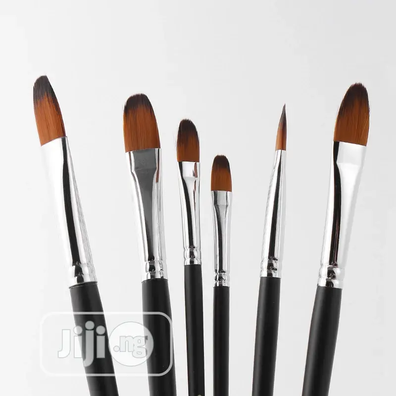 9pcs/Set Oil Paint Brush Round Painting Brush For Watercolor