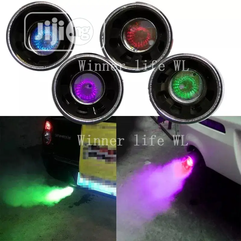 Auto Exhaust Muffler Emitting Led Light.