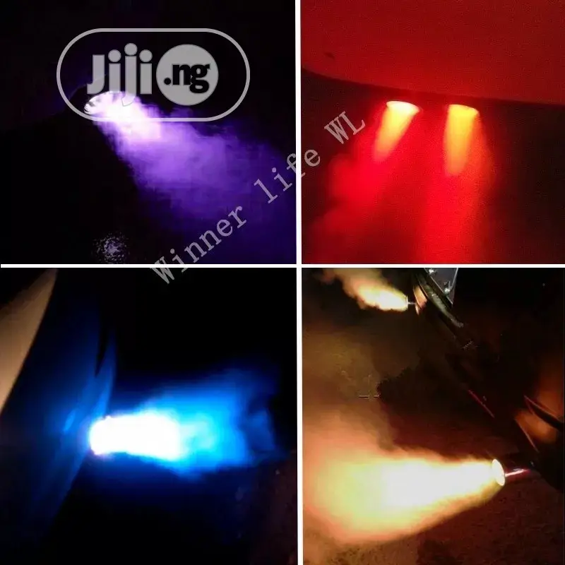 Auto Exhaust Muffler Emitting Led Light.