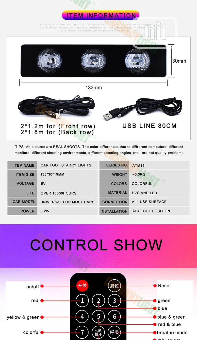 Auto Floor Starry Star Led Light With Remote+Voice Control+Flickering