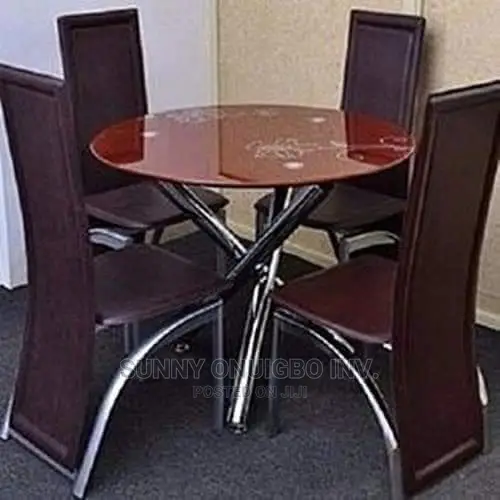 Glass Dinning Set With Four Chairs