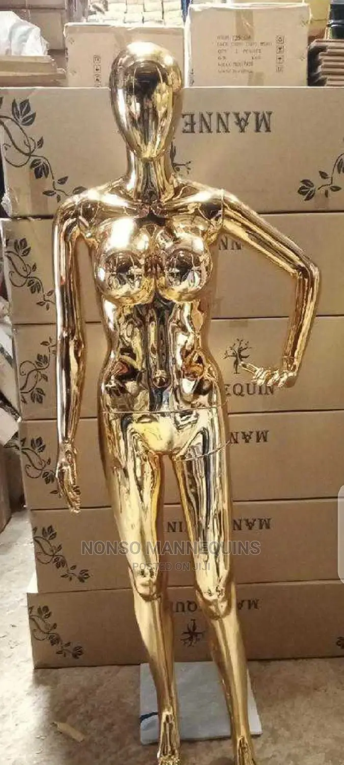 Rose Gold Chrome Busty Mannequin