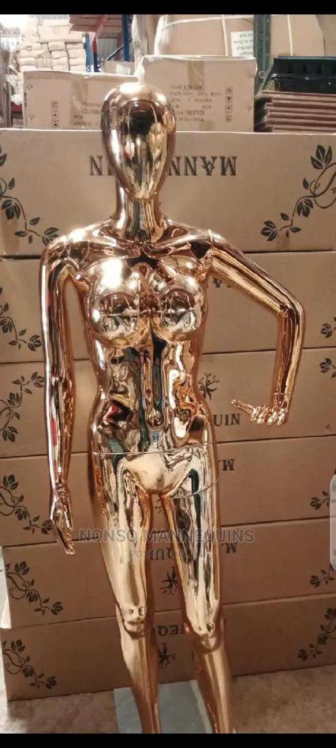 Rose Gold Chrome Busty Mannequin