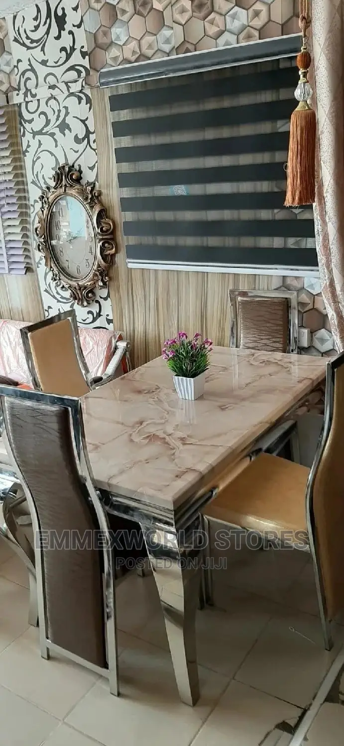Marble Dinning Set With 4 Chairs