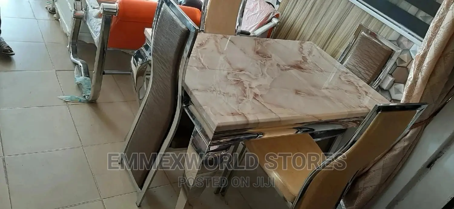 Marble Dinning Set With 4 Chairs