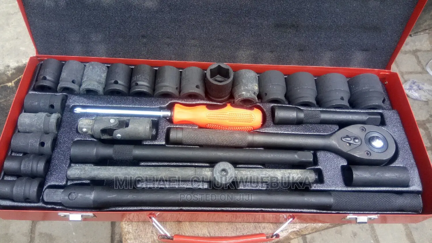 Big Socket Set Black 1/2