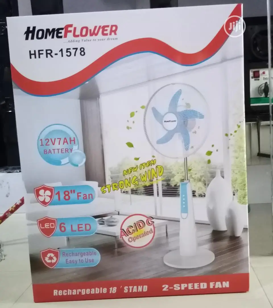 18" Home Flower Rechargeable Fan