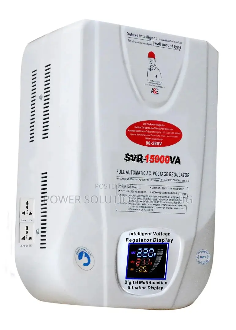 15KVA WALL MOUNT Stabilizer 80v~280v Input Voltage Range