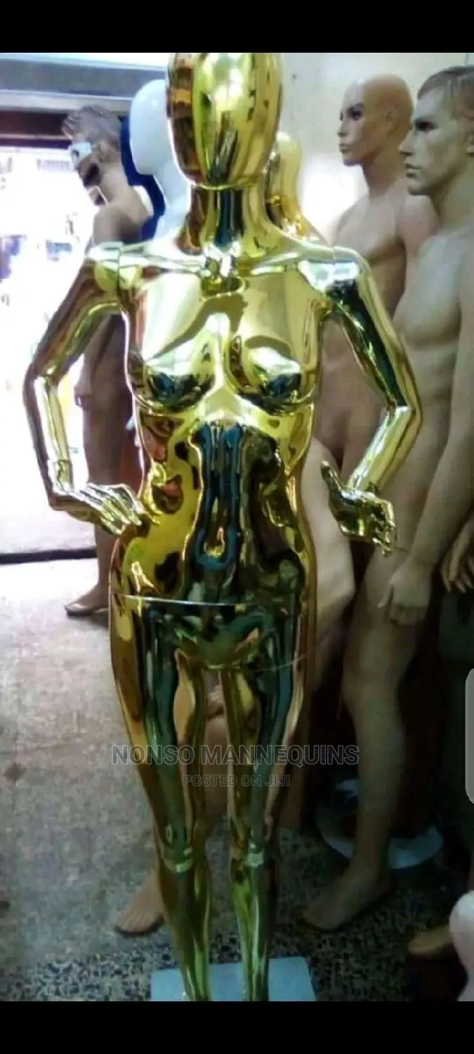 Female Gold Chrome Manequins