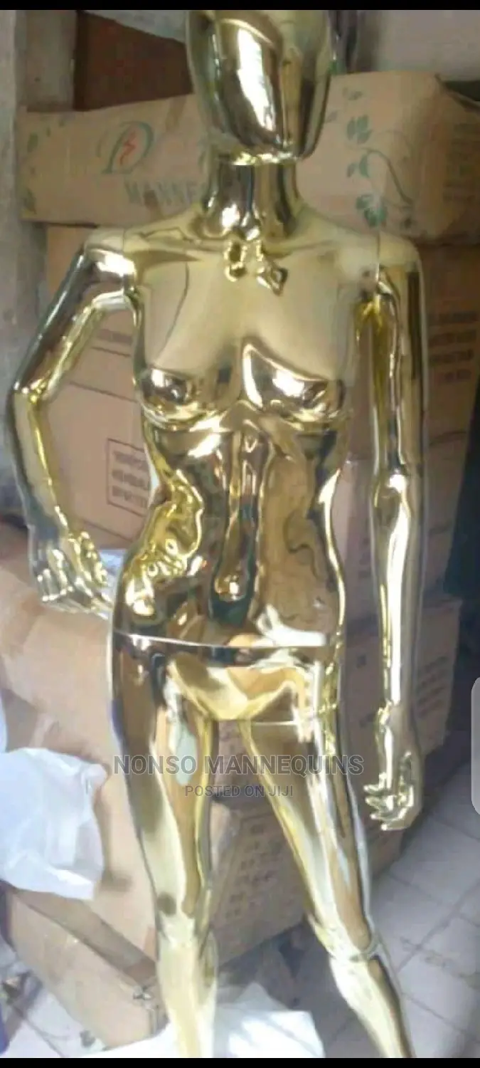 Female Gold Chrome Manequins