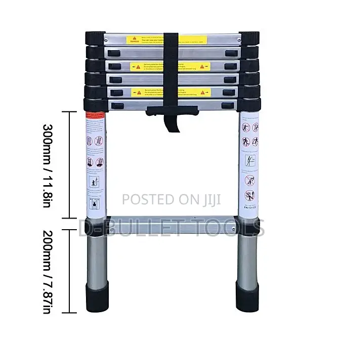 10.50FT(3.2m) H Foldable Aluminium Alloy Ladder 7/9/11steps