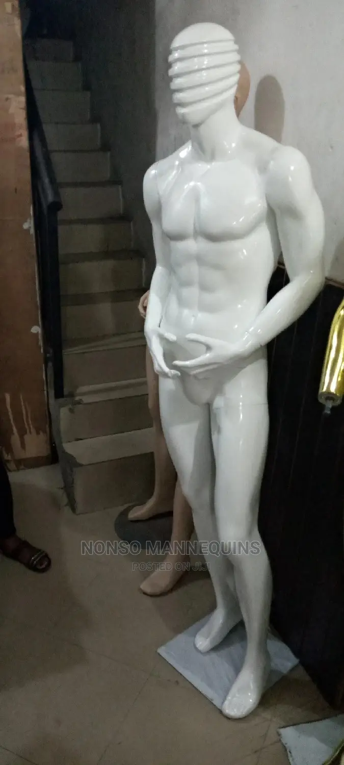 Glossy White Fibre Male Mannequin