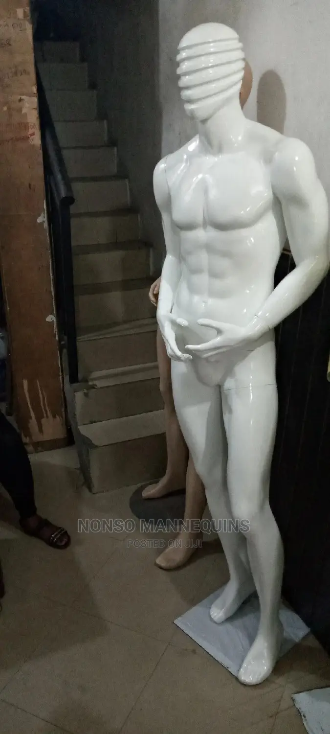 Glossy White Fibre Male Mannequin