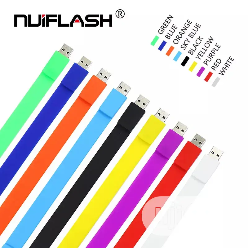 Multicolor Silicone Bracelet Wrist Band Flash Memoria Usb Stick 4GB 8G