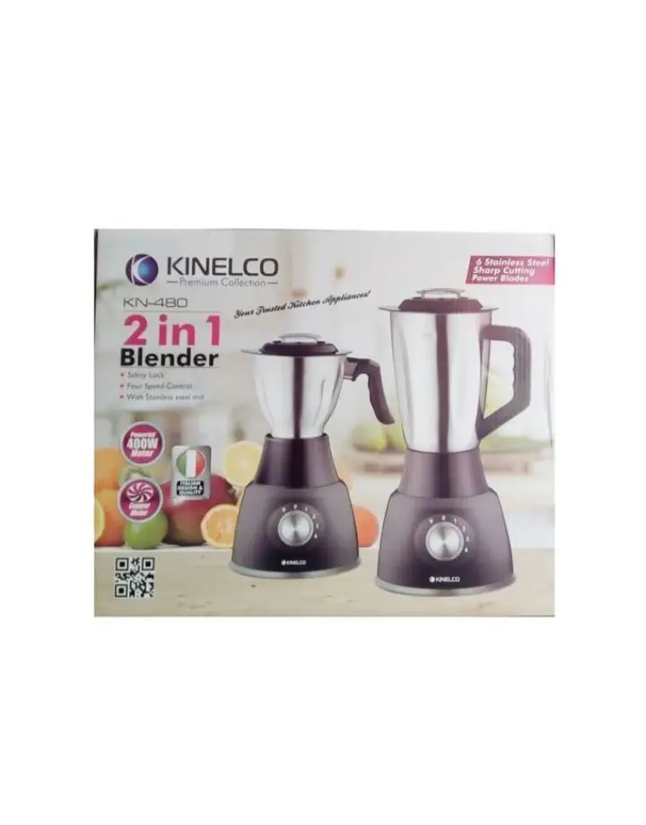 Kinelco 2in1 Stainless Jar Electric Blender and Mill