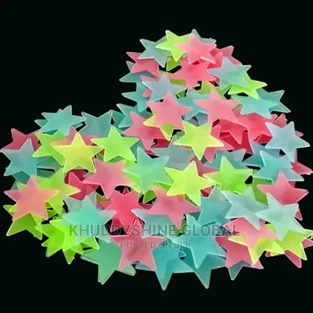 3d Stars Glow in Dark Plastic Fluorescent Wall Sticker