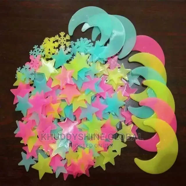 3d Stars Glow in Dark Plastic Fluorescent Wall Sticker