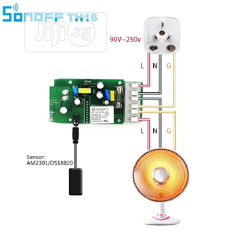 Sonoff TH16 Wifi Temp and Humidity Sensor Switch+Si7021 RF