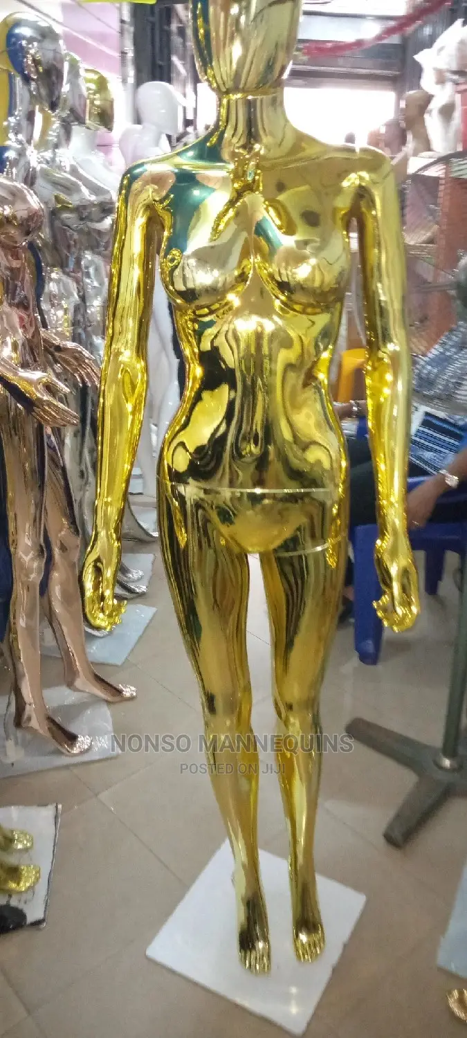 Faceless Medium Best Gold Chrome Female Mannequin