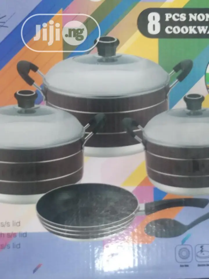 Non Stick Pot Set With Frying Pan - 4 Pieces