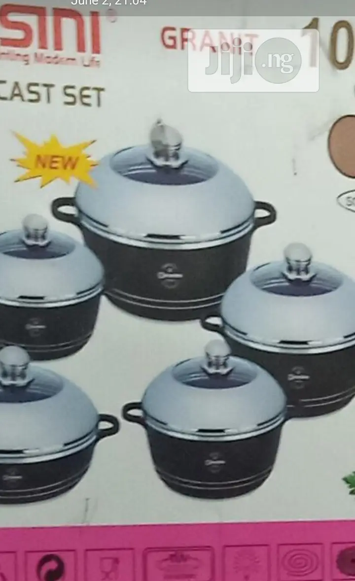 Professional Marble Diecast Set 5pcs Non-Stick Pot