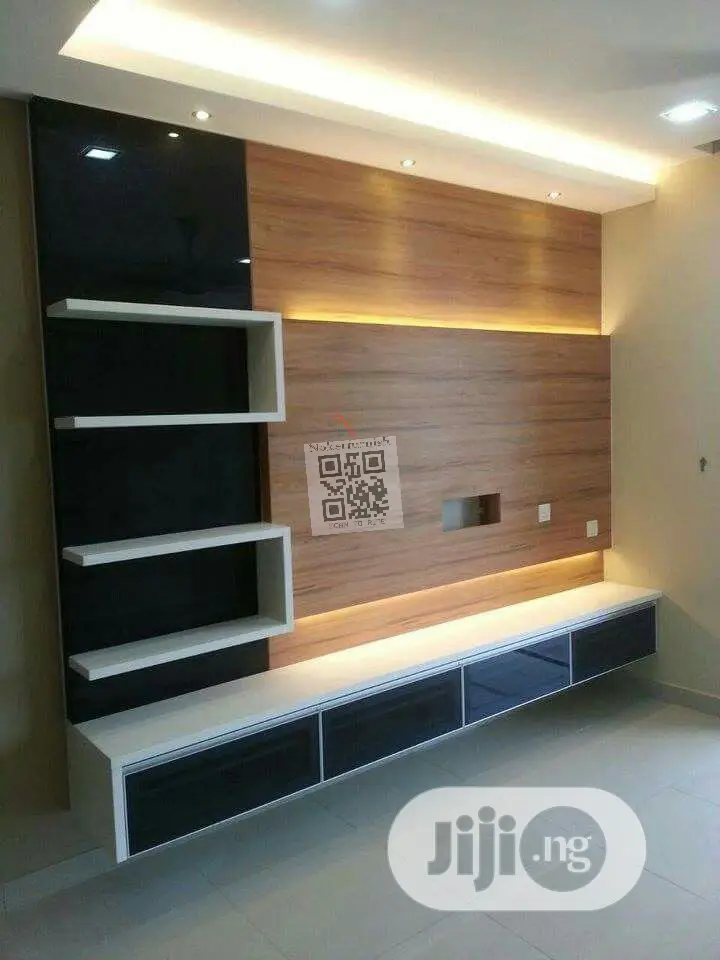 Wall TV Stand With LED Lights