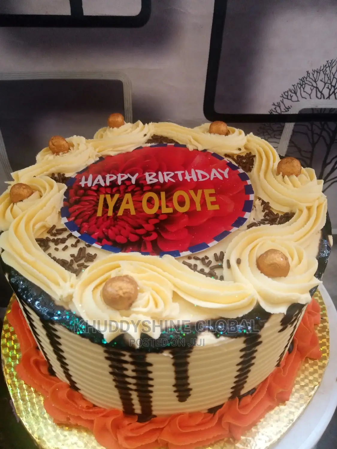 Chocolate Dripping Birthday Cake Will Gold Balls
