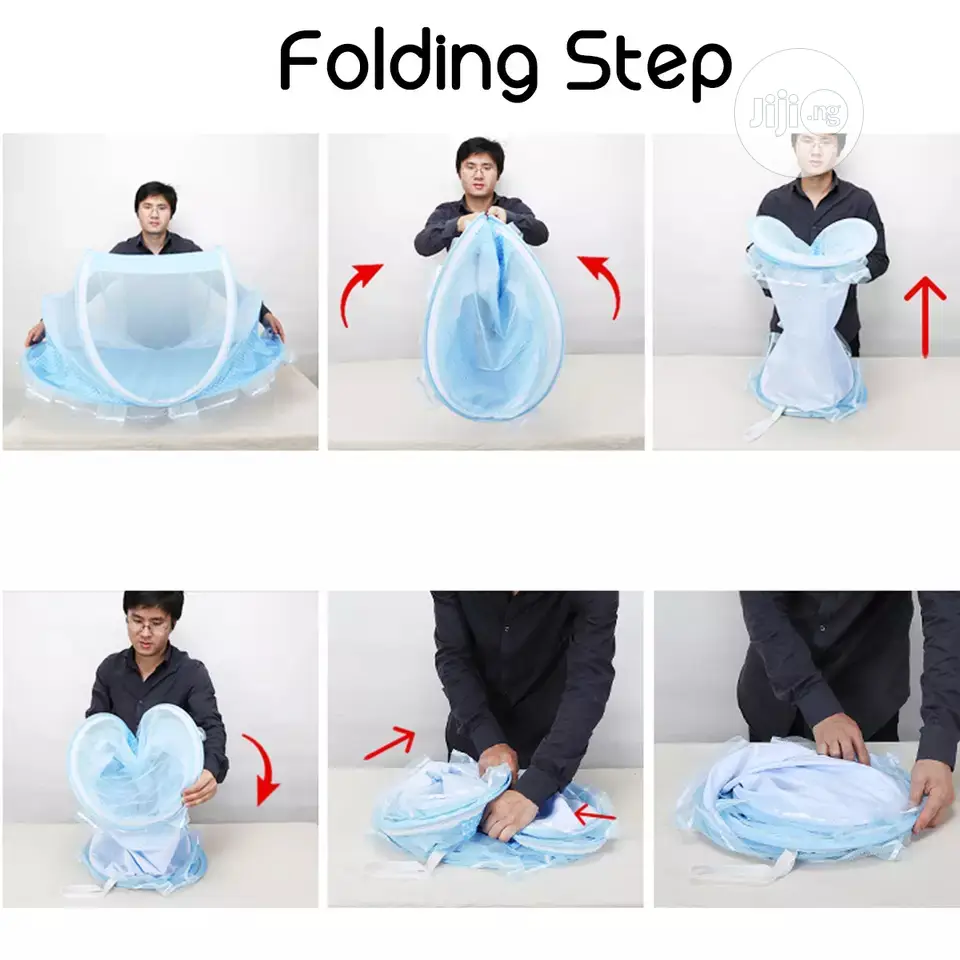 Foldable Baby Bed With Mattress, Mosquito Net and Pillow