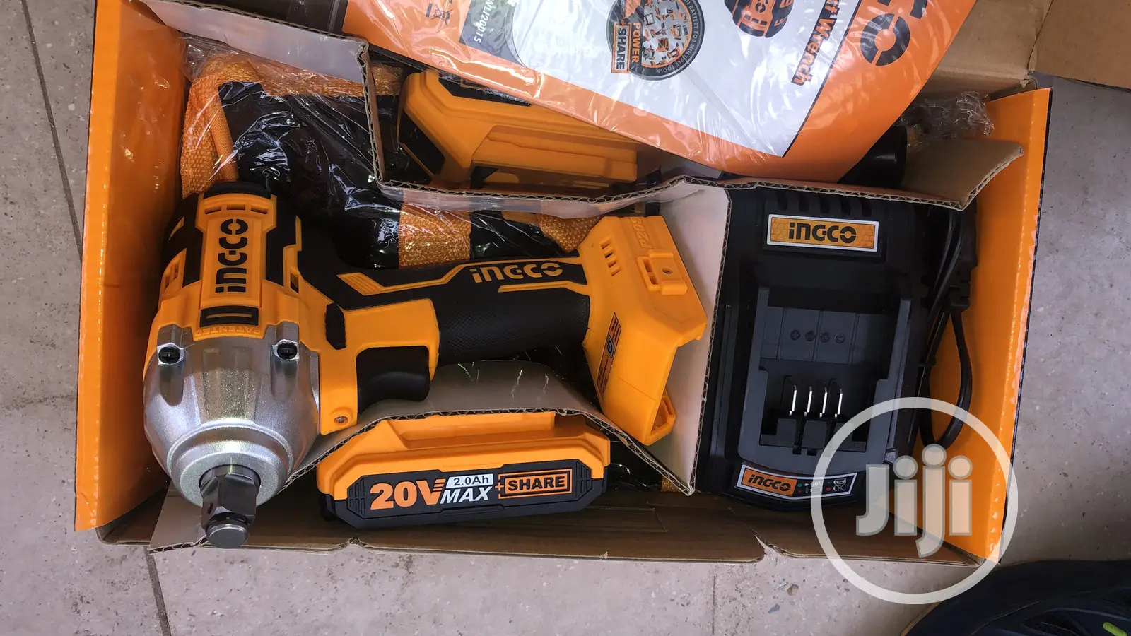 Ingco Cordless Impact Wrench Double Batteries 20v