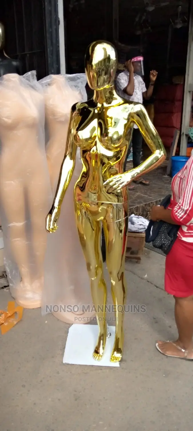 Small Size Gold Chrome Female Mannequins