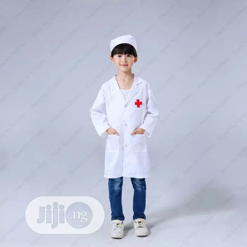 Kids Nurse Doctor Coat Cosplay Costumes Children Hospital La