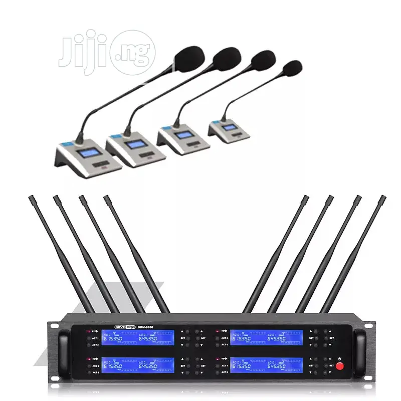 Brand New 8in1 Set UHF Conference Wireless Microphone System
