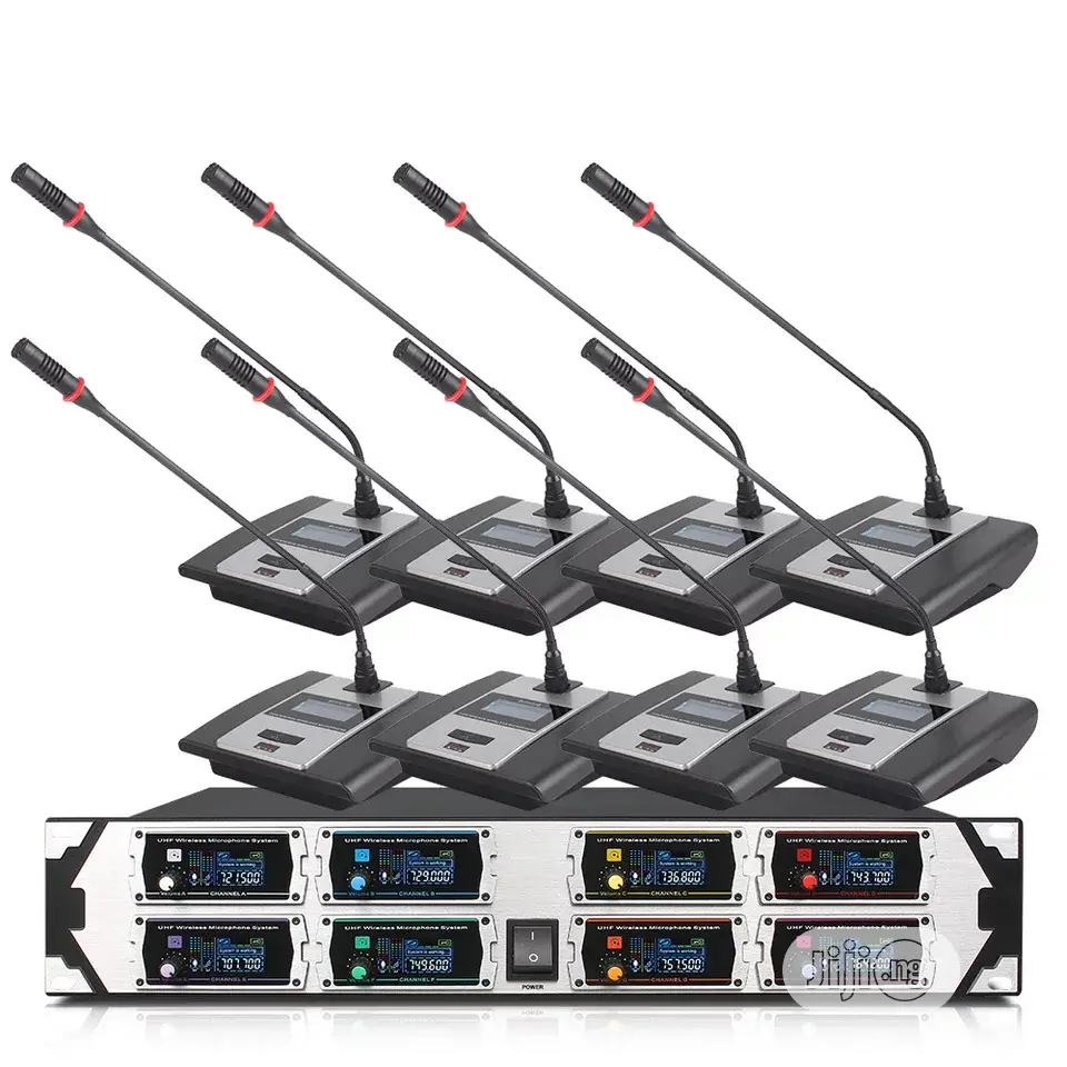 Conference Wireless Microphone 8 Channels With Anti Jaming Mode
