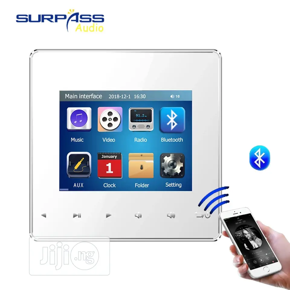 Ceiling Speakers in Wall Amplifier With Screen Touch