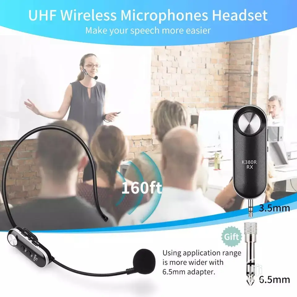 Head Wireless Microphone System With Audible Voice Sound