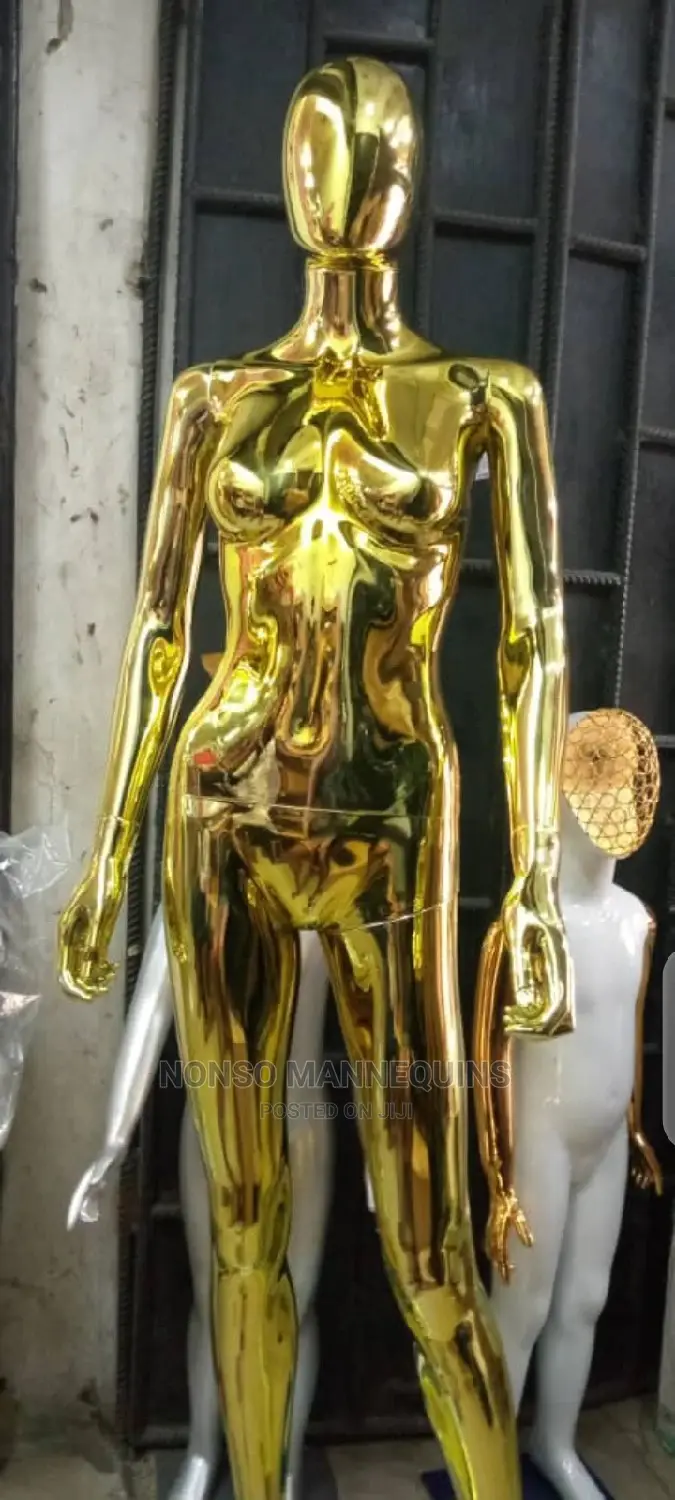 Gold Chrome Full Body Male Female Mannequins