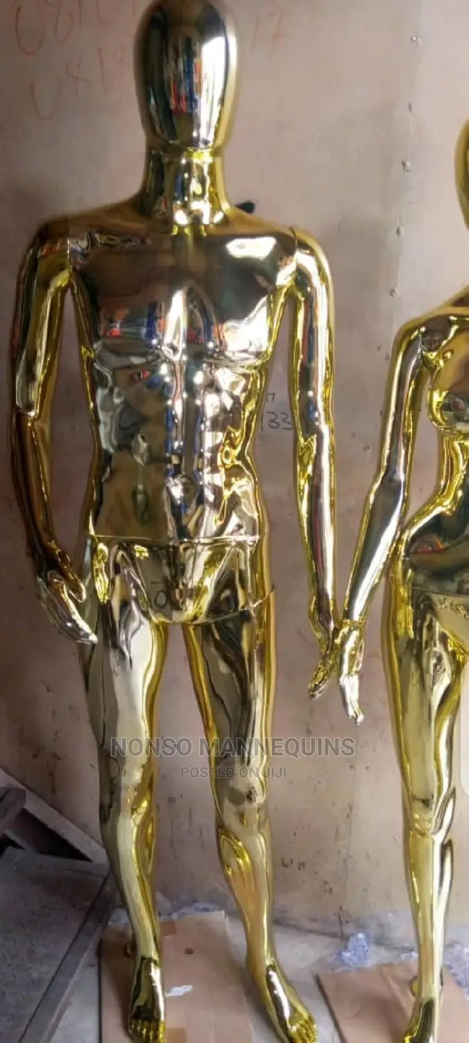 Gold Chrome Full Body Male Female Mannequins