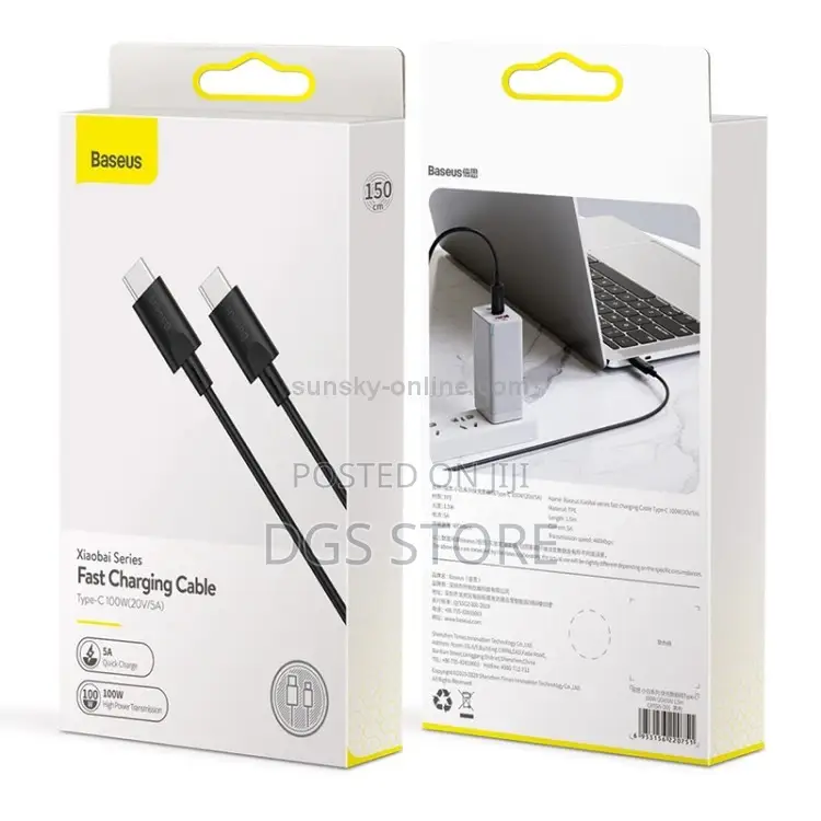 Baseus Xiaobai Series Fast Charging Cable Type C 100w 20v/5a
