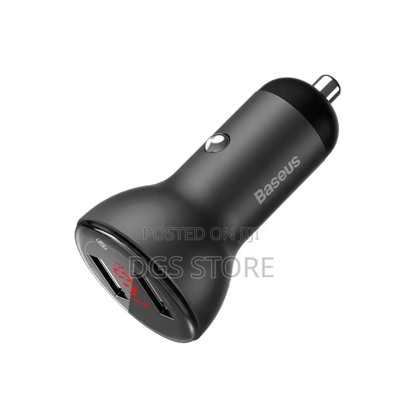 Baseus Digital Display Dual Quick Charger Car Charger 45w