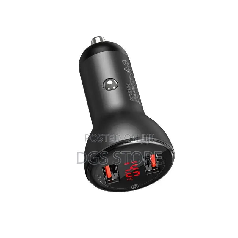 Baseus Digital Display Dual Quick Charger Car Charger 45w