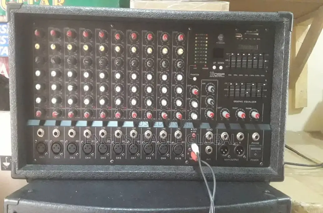 Professional 10 Channel Mixer Amplifier