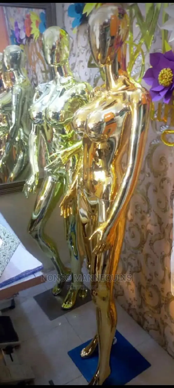 All Sizes Of Gold Chrome Mannequins