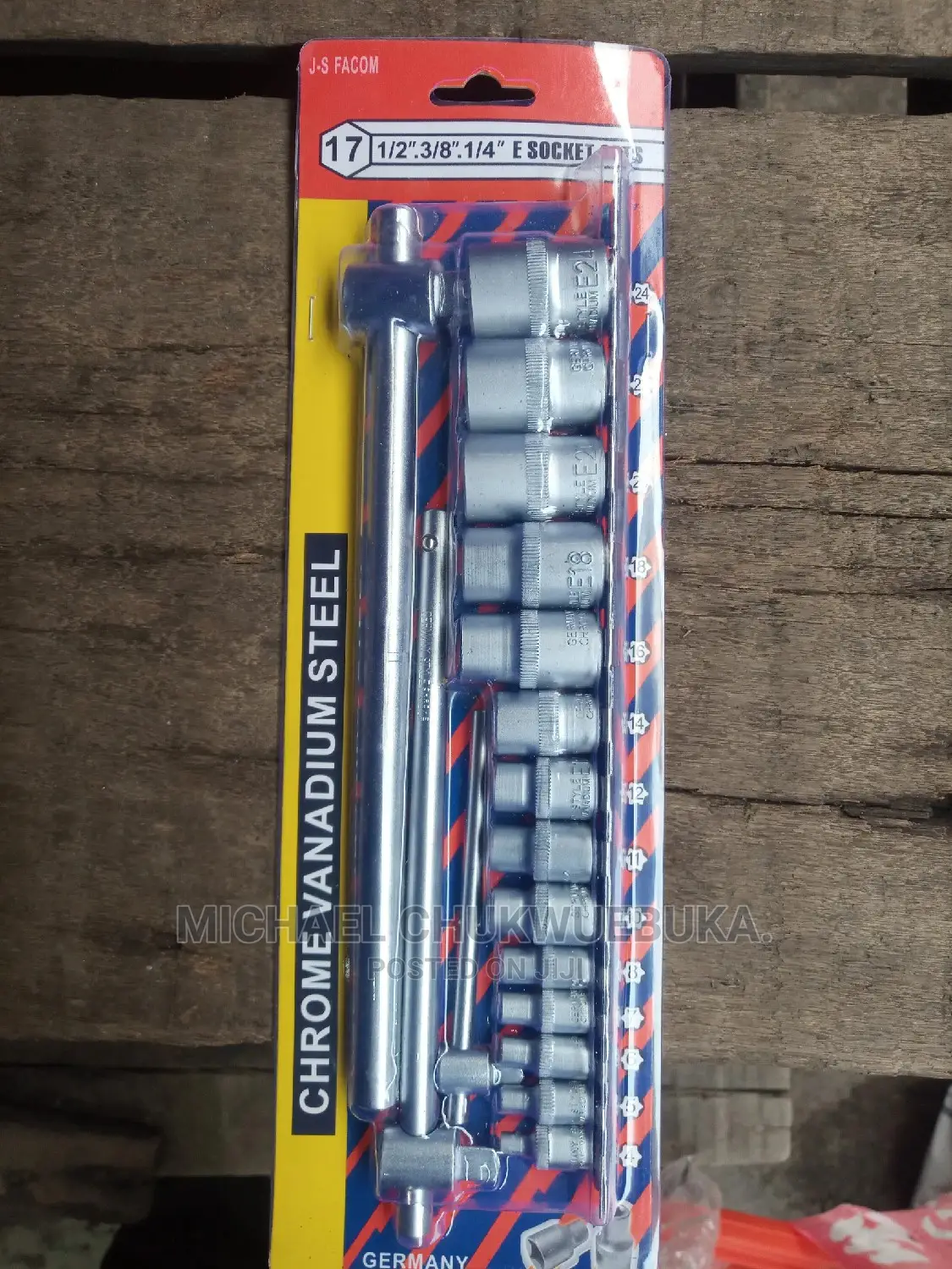 E-Socket Set With 3 T.Bar