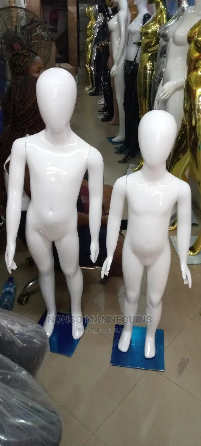 Glossy White Unisex Children Mannequins
