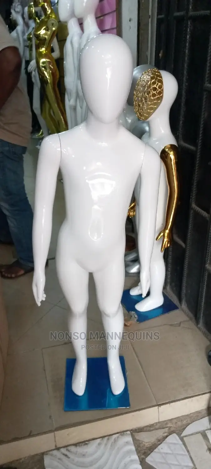 Glossy White Unisex Children Mannequins