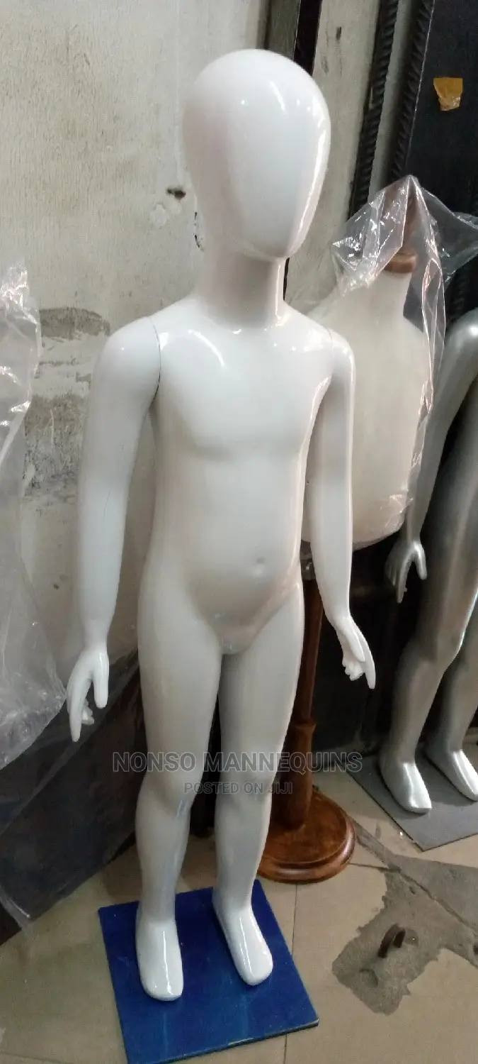 Glossy White Kids Unisex Mannequins