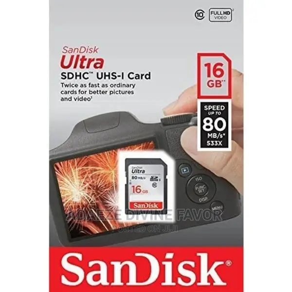 Ultra Sandisk 16 GB, Class 10